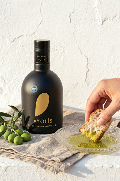 Ayolis Premium Organik Zeytinyağı 500 ml Ödüllü Soğuk Sıkım Bebek Natürel Sızma Zeytinyağı