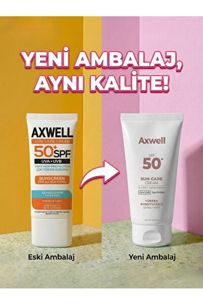 AXWELL Sun Care Cream Leke Karşıtı Güneş Kremi Çok Yüksek Koruma 50+ Spf 50ml