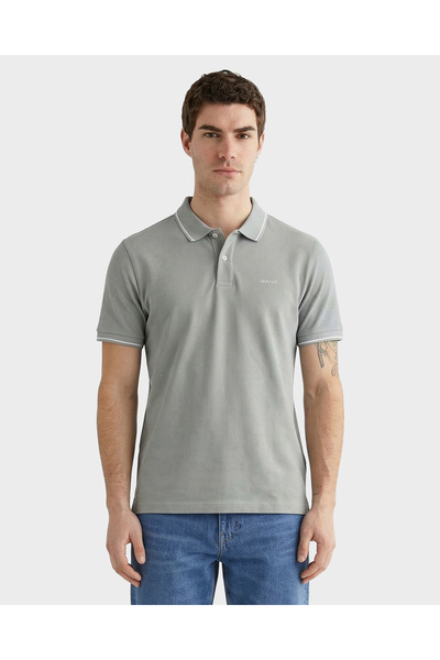 Gant Erkek Yeşil Regular Fit Polo Yaka T-Shirt