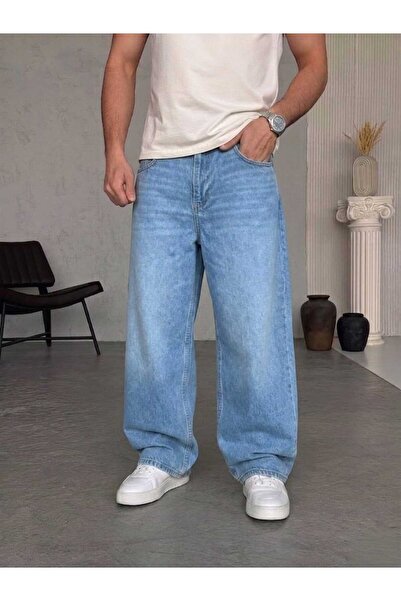 Wonraces Men's Super Baggy Premium Vintage Denim Trousers