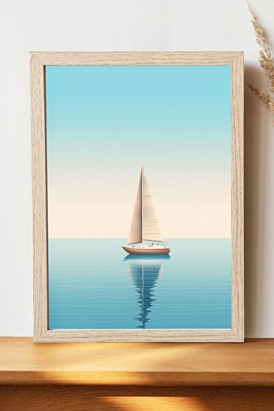 Luna Marissa Αφίσα Minimal Sailing - Αφίσα τοίχου από γυαλιστερό χαρτί χωρίς ...
