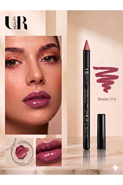 URbeauty يو أر بيوتي - قلم تحديد الشفاه - مقاوم للماء -314 وردي ترابي - Mauve...