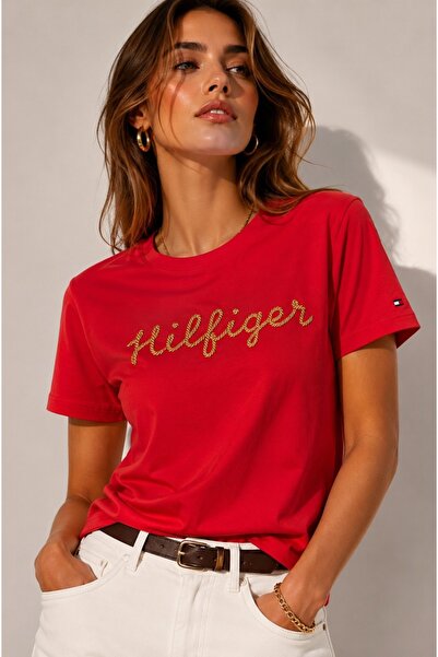 Tommy Hilfiger NAKISLI PAMUKLU REGULAR KADIN TSHIRT