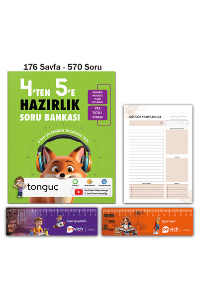 Tonguç Yayınları 5. Sınıf 4 ten 5 e Hazırlık Yaz Tatili Kitabı - Video Anlatı...