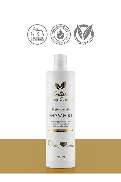 orlisse beauty cosmetic Orlisse Biotin & Keratin Şampuan – Saç Dökülmesine Ka...
