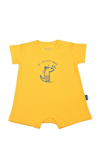 yeyyu Organik Pamuklu Şort Bebek Tulum Lemon