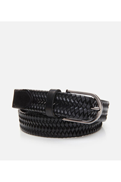 Hotiç Men's Leather Black Belt