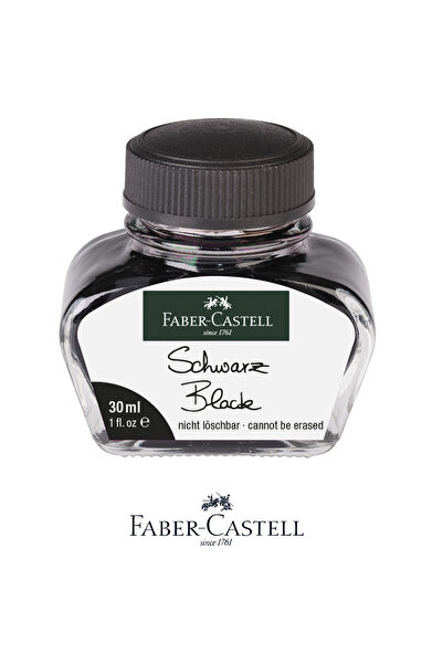 Faber Castell Fountain Pen Ink, 30 ml, Intense Black, for Official Documents ...