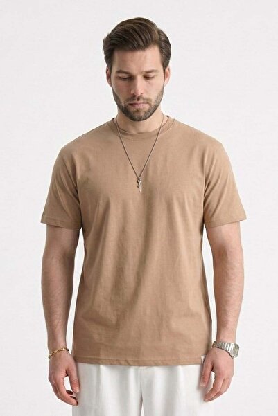 Madmext Tricou pentru bărbați Kappuccino Regular Fit Basic 6131
