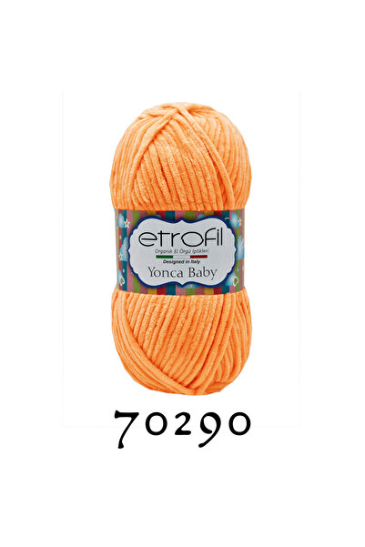 Etrofil Yonca Baby Velvet pređa za pletenje svetlo narandžasta 100% poliester...