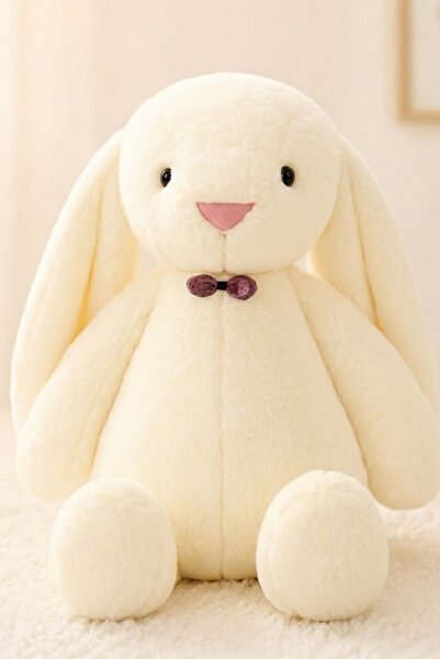 Sole Uyku Arkadaşım Papyonlu Uzun Kulak Bunny Peluş Tavşan 65 Cm