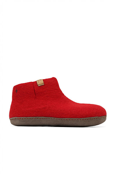 Bueno Shoes Tofvel Red Felt Tofvel Unisex Παντόφλες Σπιτιού 35tf100003
