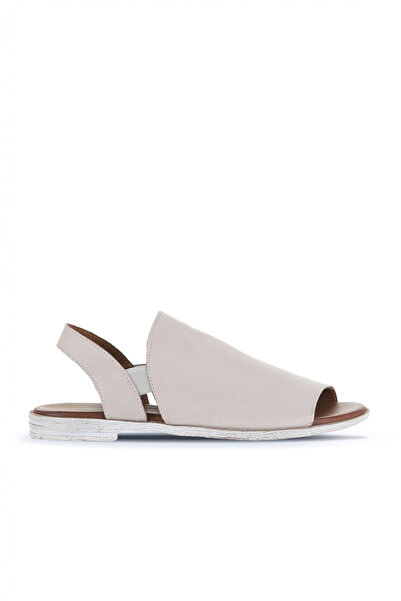 Bueno Shoes Gray Leather Women's Flat Sandals 01Wa3008