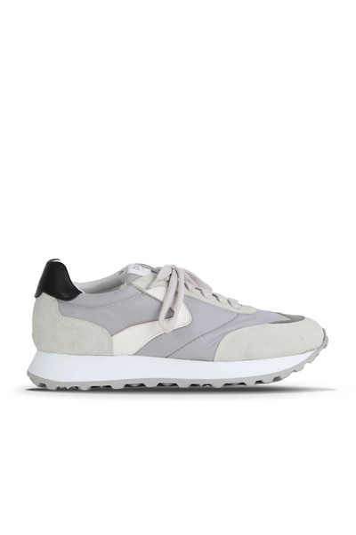 Bueno Shoes حذاء رياضي رجالي من جلد الغزال الرمادي المظلي 10ma2891393