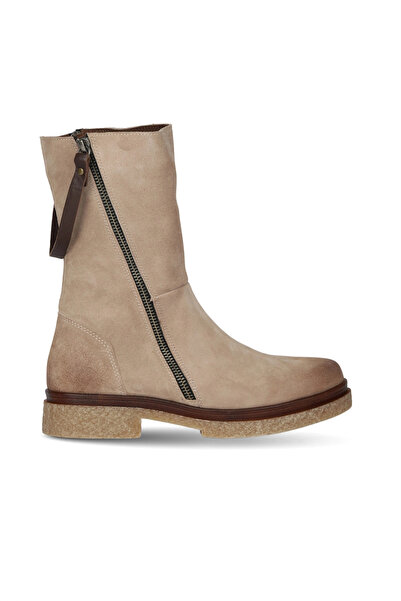 BUENO Shoes Gray Suede-Leather Women's Heeled Boots 01Wf3802