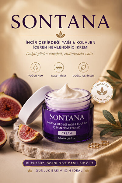 SONTANA İNCİR ÇEKİRDEĞİ YAĞI VE KOLAJEN İÇEREN NEMLENDİRİCİ KREM