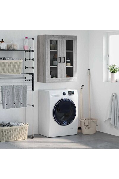 Concept Dulap montat pe perete, gri sonoma, 69,5x34x90 cm