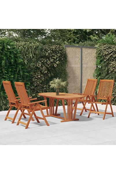 Concept Set mobilier de grădină, 5 piese, lemn masiv de eucalipt