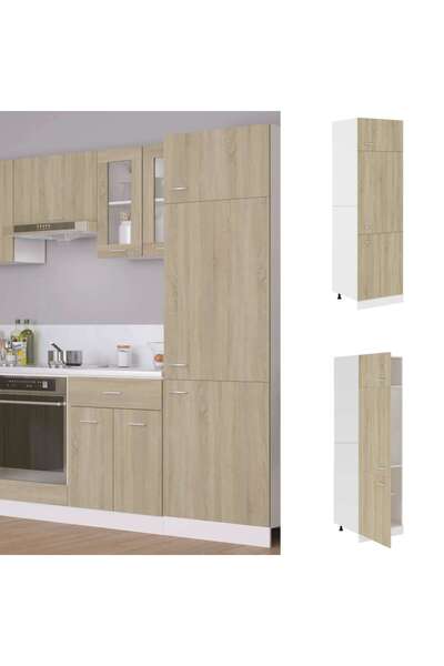 Concept Dulap pentru frigider, stejar Sonoma, 60 x 57 x 207 cm, PAL
