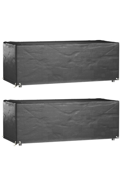 Concept Husă mobilă grădină, 2 buc, 8 ocheți, 192x82x65 cm, rectangular