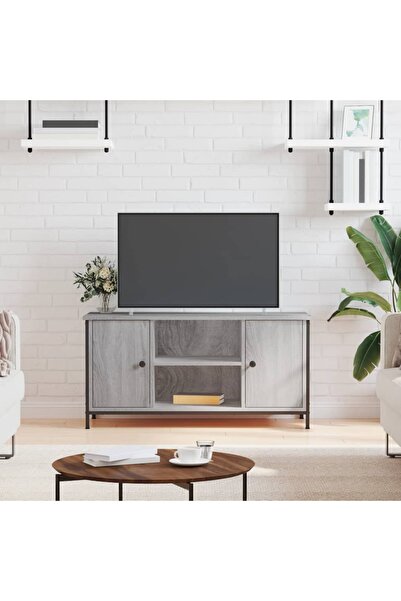 Concept Comodă TV, gri sonoma, 100x40x50 cm, lemn prelucrat