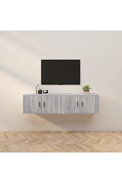 Concept Dulapuri TV montate pe perete 2 buc., gri sonoma, 80x34,5x40 cm