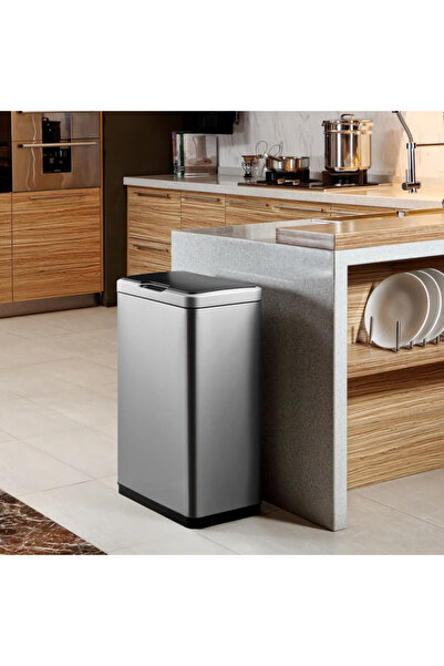 EKO Sensor trash can "Mirage", 2x20 L, matt silver