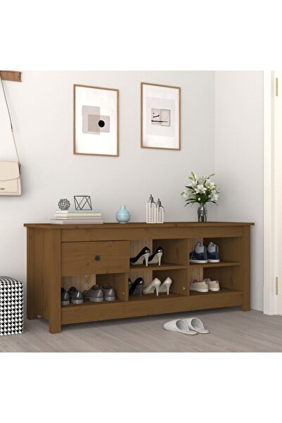 Concept Dulap pentru pantofi, maro miere, 110x38x45,5 cm lemn masiv pin