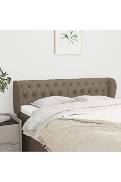 Concept Tăblie de pat cu aripioare gri taupe 147x23x78/88 cm textil