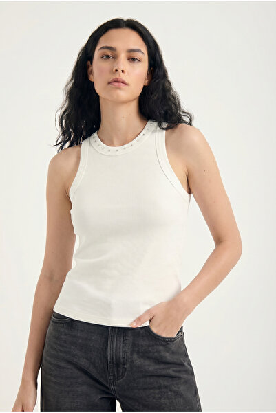 Masha Kate Bluza sa kamenim halter ovratnikom