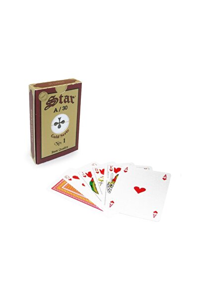 Star Oyun Star Gold İskambil Briç Oyun Kağıdı 1 Deste A-K-Q-J