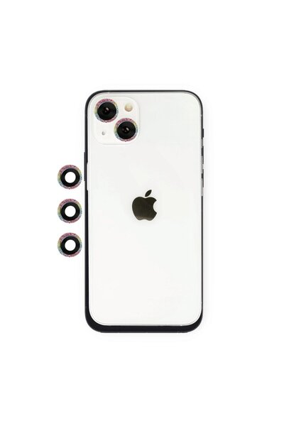 ALVERA COLLECTION Apple iPhone 14 Shine Camera Lens - Rainbow