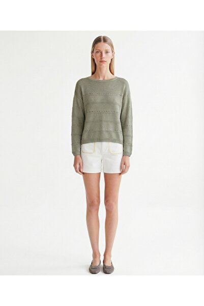 Yargıcı Regular Boat Neck Long Sleeve Sweater