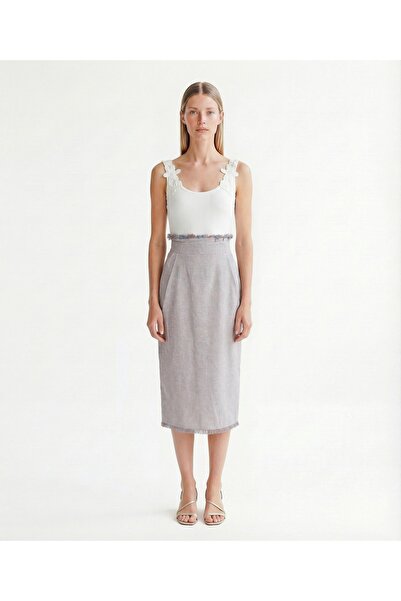 Yargıcı Straight Regular Waist Skirt