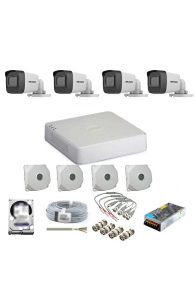 Hikvision 4 Kameralı Dış Ortam Güvenlik Kamera Seti