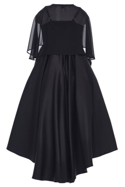 Pamina Girl's Tulle Sequined Satin Evening Dress Black (Ages 8-15) 36055Pr