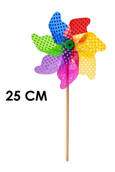 Flower Toys Kardeşler Puantiyeli 7 Kanat Rüzgar Gülü 25 cm