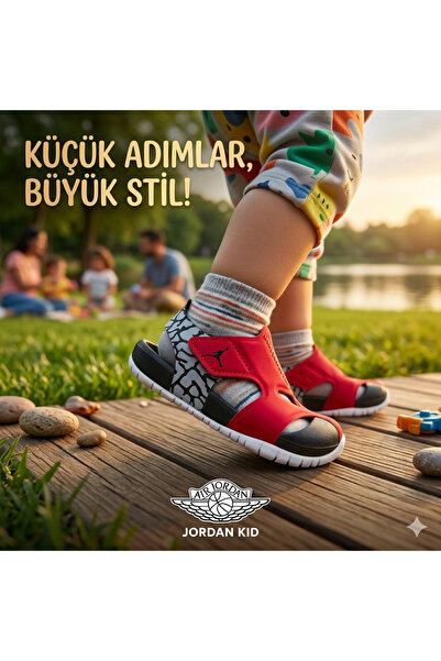 Nike Jordan Flare CI7850-610 Çocuk Sandalet Kırmızı