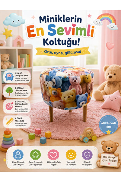 MEDET HOME DİDAY AYICIK puf trend puf f koltuk puff bench dekoratif bohem doğ...