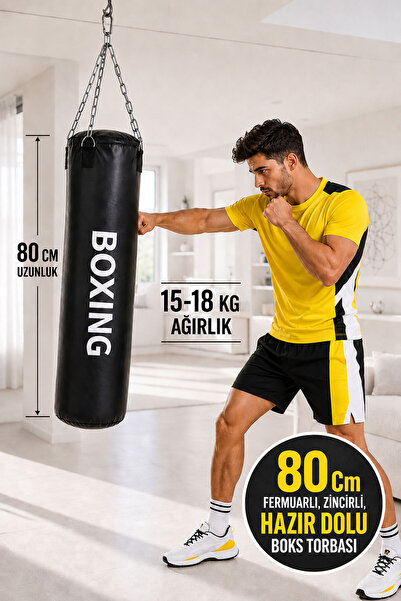 Spor Byfit Hazır Dolu Boks Kum Torbası 80 cm X 30 cm