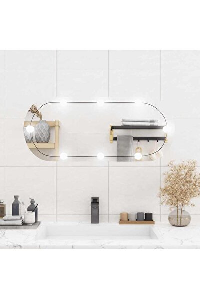 Concept Oglindă de perete cu lumini LED 35x80 cm oval sticlă