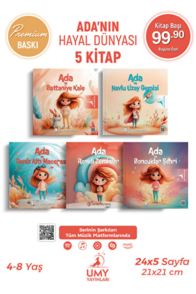 UMY Yayınları Ada'nın Hayal Dünyası Serisi - 5 Kitap