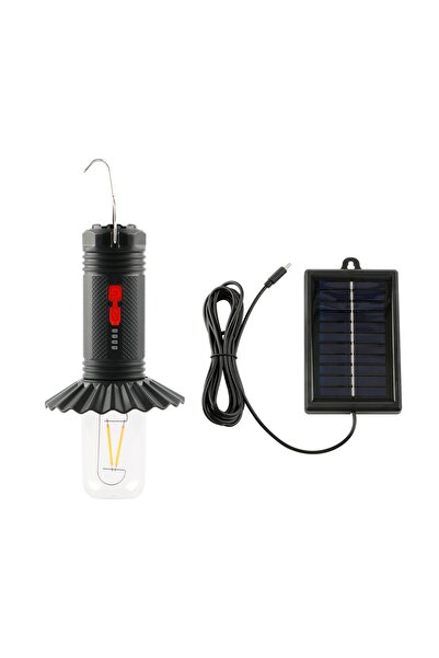 gaman Şarjlı Ve Solar Güneş Enerjili Gün Işığı Ampul  Kamp Lambası 3 Mod