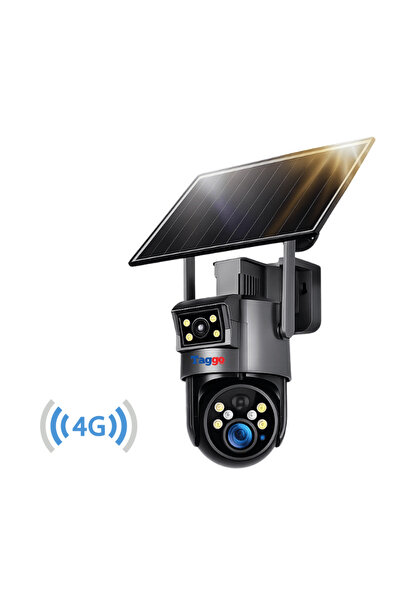Taggo Cameră de supraveghere 4G, Rezoluție 4K Ultra HD, Zoom optic 50X, 10W, ...