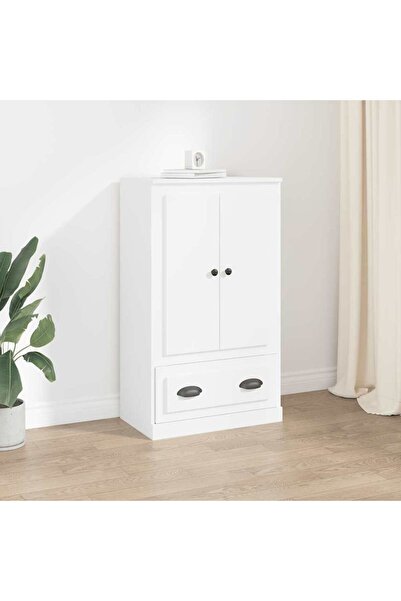Concept Dulap înalt, alb, 60x35,5x103,5 cm, lemn prelucrat