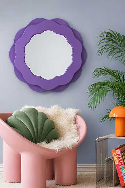 Ortakçı Design Bloom – Modern Dalgalı Çerçeve Ayna | Dekoratif MDF Ayna 90 x ...