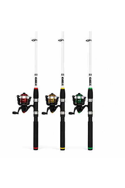 Ayaz Fishing Hazır Çocuk Olta Seti 180 cm (Misinalı, 3'lü kancalı olta takımı...