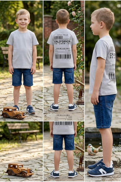 meyastore Boy's T-Shirt California Printed