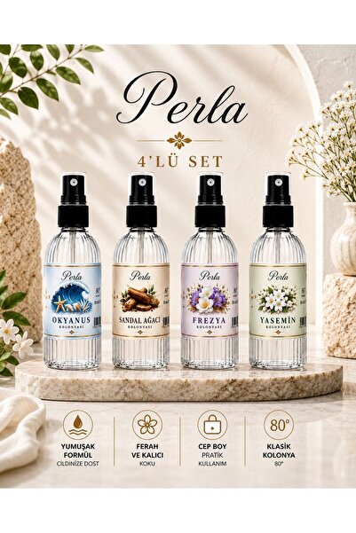 ALİYAMİS 4'lü Kolonya 50 Ml Okyanus-Sandal Ağacı-Frezya-Yasemin Ekonomik Set ...