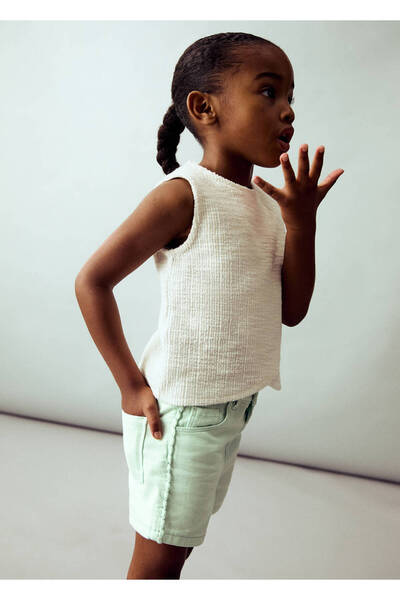 MANGO Baby Denim-Shorts mit seitlichen Details